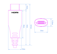 KD-AOCH33P 33FT (10M) 8K ULTRA HIGH SPEED CERTIFIED 48GBPS PLENUM OPTICAL HDMI CABLE W/HDR & DOLBY VISION